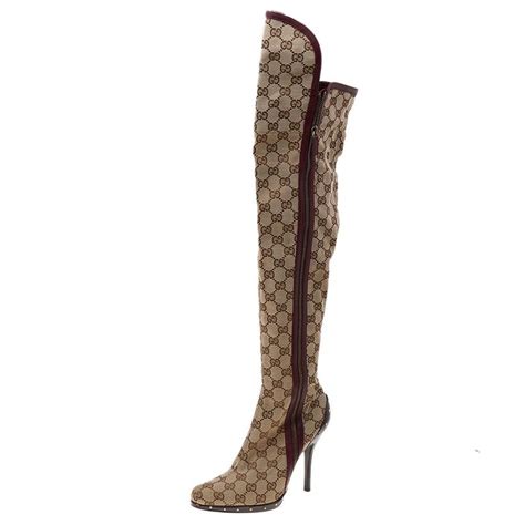 vintage boots gucci|gucci thigh high boots sale.